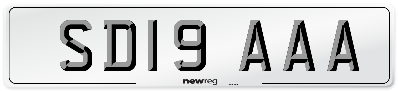 SD19 AAA Number Plate from New Reg